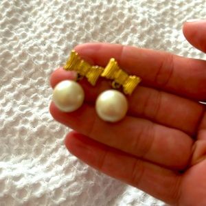 Kate spade pearl bow earrings